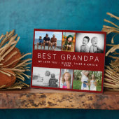 お最高のじいちゃんモダン6 Photo Collage Father's Day フォトプラーク (側面)
