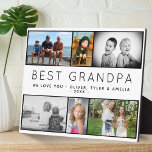 お最高のじいちゃんモダン6 Photo Collage Father's Day フォトプラーク<br><div class="desc">お最高のじいちゃんモダン6写真コラージュ父の日のプラーク。テンプレートに6枚の写真を追加カスタムし、お名前で自分の名前をカスタマイズしお気に入りのて、あなたの写真のメッセージと子供の名前と甘い写真コラージュのプラーク。父の日、誕生日、クリスマスに祖父のための甘い記念品ギフト。</div>
