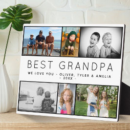 お最高のじいちゃんモダン6 Photo Collage Father's Day フォトプラーク