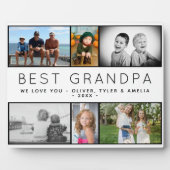 お最高のじいちゃんモダン6 Photo Collage Father's Day フォトプラーク (正面)