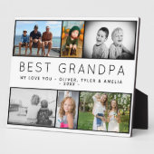 お最高のじいちゃんモダン6 Photo Collage Father's Day フォトプラーク (側面)