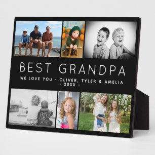 お最高のじいちゃんモダン6 Photo Collage Father's Day フォトプラーク