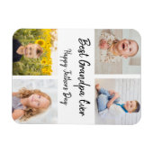 お最高のじいちゃんEver Photo Collage Father's Day マグネット (横)