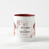 お最高のばあちゃんとおばあちゃんが傘を持ち続け マグカップ (中央)
