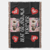 お最高のばあちゃんとずっと孫の写真で スローブランケット (正面縦)