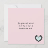 お最高のばあちゃんのデイカードピンクのハート 招待状 (裏面)