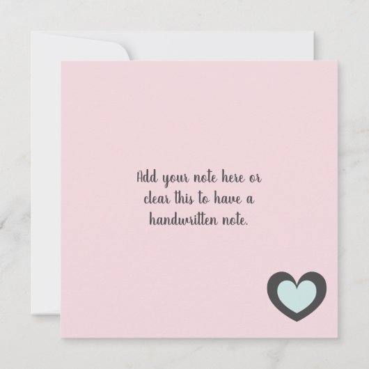 お最高のばあちゃんのデイカードピンクのハート 招待状 (裏面)