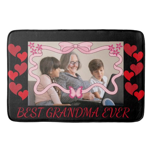 お最高のばあちゃんの写真を今まで見る バスマット (正面)