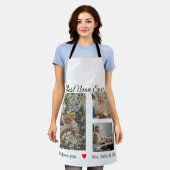 お最高の前の名前を愛するおばあちゃん写真コラージュ エプロン (着用した状態)