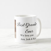 お最高の前の名前を愛するおばあちゃん写真コラージュ コーヒーマグカップ (正面右)