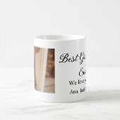 お最高の前の名前を愛するおばあちゃん写真コラージュ コーヒーマグカップ (中央)