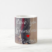 お最高の前の名前を愛するおばあちゃん写真コラージュ コーヒーマグカップ (中央)
