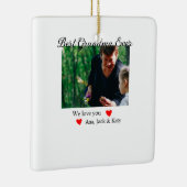 お最高の前の名前を愛するおばあちゃん写真コラージュ セラミックオーナメント (右)