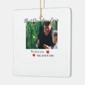 お最高の前の名前を愛するおばあちゃん写真コラージュ セラミックオーナメント (左)