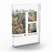 お最高の前の名前を愛するおばあちゃん写真コラージュ フォトブロック (左)