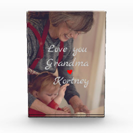 お最高の前の名前を愛するおばあちゃん写真コラージュ フォトブロック