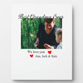 お最高の前の名前を愛するおばあちゃん写真コラージュ フォトプラーク