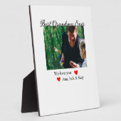 お最高の前の名前を愛するおばあちゃん写真コラージュ フォトプラーク (側面)