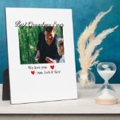 お最高の前の名前を愛するおばあちゃん写真コラージュ フォトプラーク (側面)