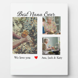 お最高の前の名前を愛するおばあちゃん写真コラージュ フォトプラーク