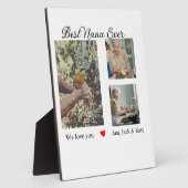 お最高の前の名前を愛するおばあちゃん写真コラージュ フォトプラーク (側面)