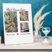 お最高の前の名前を愛するおばあちゃん写真コラージュ フォトプラーク (側面)