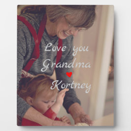 お最高の前の名前を愛するおばあちゃん写真コラージュ フォトプラーク