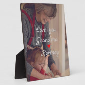 お最高の前の名前を愛するおばあちゃん写真コラージュ フォトプラーク (側面)
