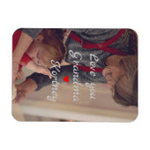 お最高の前の名前を愛するおばあちゃん写真コラージュ マグネット (横)