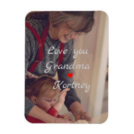 お最高の前の名前を愛するおばあちゃん写真コラージュ マグネット