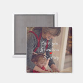 お最高の前の名前を愛するおばあちゃん写真コラージュ マグネット (正面/裏面)