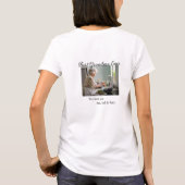 お最高の前の名前を愛するおばあちゃん写真コラージュ Tシャツ (裏面)