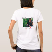 お最高の前の名前を愛するおばあちゃん写真コラージュ Tシャツ (裏面)