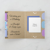 お最高の友達の誕生日の田舎の紫 カード (内部)