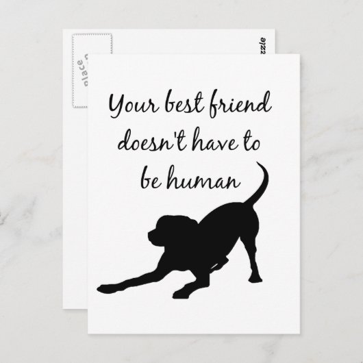 お最高の友達感動的ペット犬引用文アート ポストカード (正面/裏面)