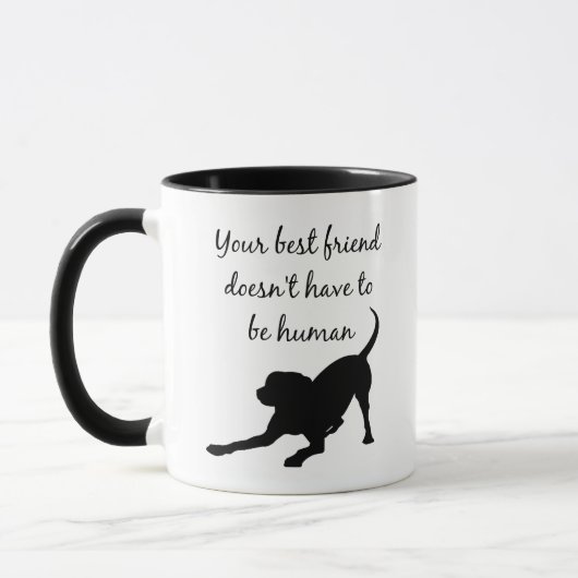 お最高の友達感動的ペット犬引用文アート マグカップ (左)