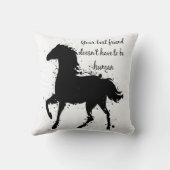 お最高の友達感動的馬引用文アート クッション (裏面)