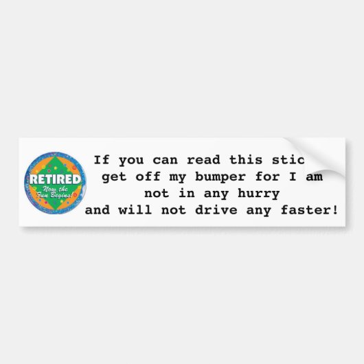 「お最高の年寄り」バンパーシール バンパーステッカー (正面)