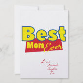 お最高の母さんおもちゃストーリーお母さんのファンクラブカード 招待状 (正面)