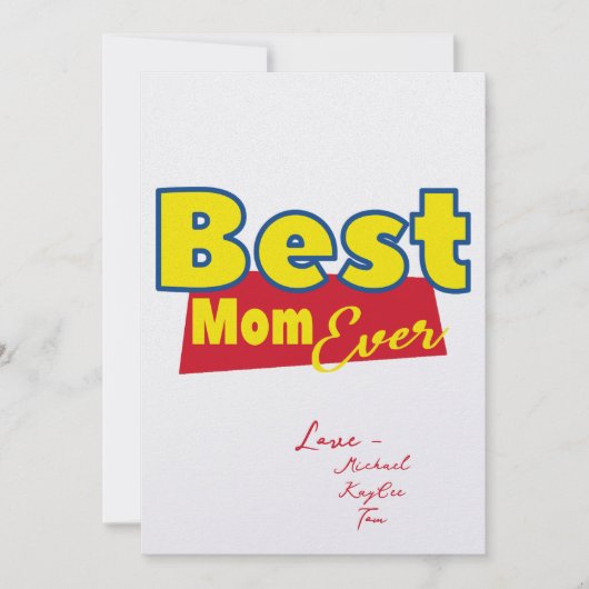 お最高の母さんおもちゃストーリーお母さんのファンクラブカード 招待状 (正面)