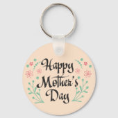 お最高の母さんお母さん、お子さん、お花カスタムさん キーホルダー (裏面)