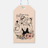 お最高の母さんお母さん、お子さん、お花カスタムさん ギフトタグ (正面)