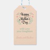 お最高の母さんお母さん、お子さん、お花カスタムさん ギフトタグ (裏面)