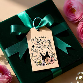 お最高の母さんお母さん、お子さん、お花カスタムさん ギフトタグ