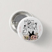 お最高の母さんお母さん、お子さん、お花カスタムさん 缶バッジ (正面&裏面)