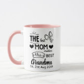 お最高の母さんがおばあちゃん最高のを作るパーソナライズされた マグカップ (左)