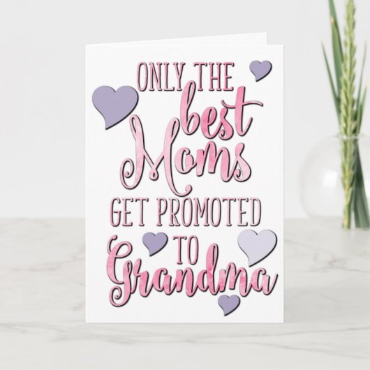 お最高の母さんが母の日おばあちゃんに昇進 カード (正面)