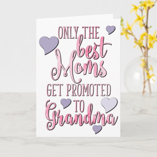 お最高の母さんが母の日おばあちゃんに昇進 カード (黄色い花)