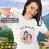 お最高の母さんが自分の写真と文字をユニーク作成 Tシャツ