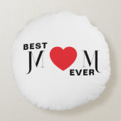 お最高の母さんのために常に装飾円枕 ラウンドクッション (裏面)